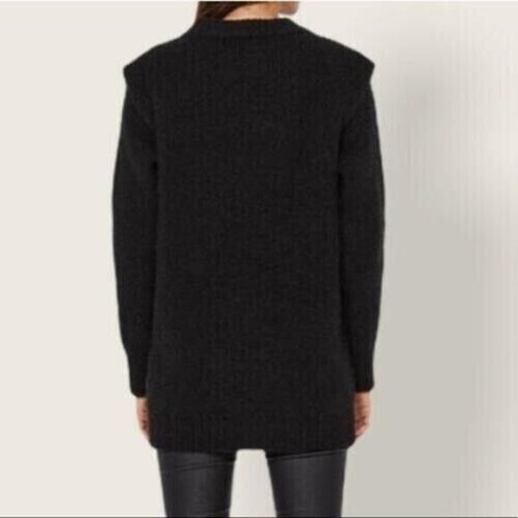 Vero Moda Women's Daisy Wide Shoulder Tunic Sweater In Black Small MSRP $69 - Picture 4 of 5